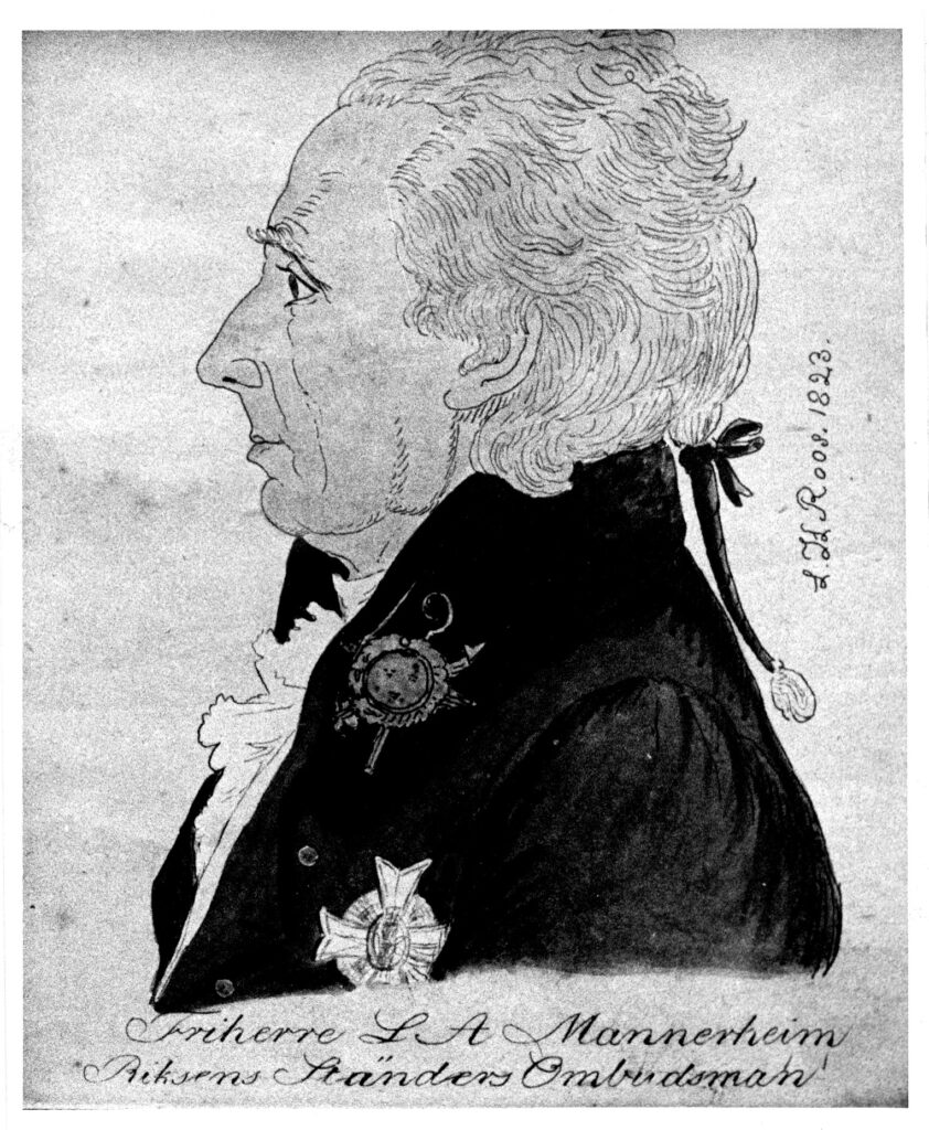 l a mannerheim i profil 1823